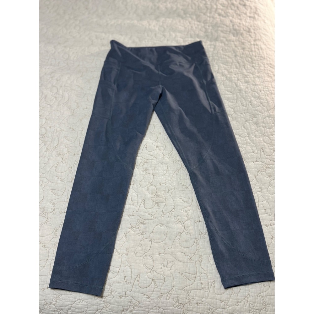 ZYIA Active Light n Tight Leggings Size 12 Storm Blue with Pockets